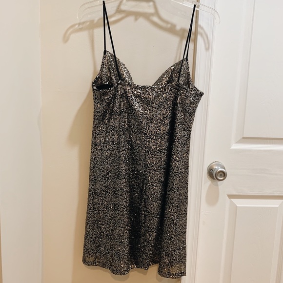 NWOT American Eagle Cowl Neck Sequin Mini Dress - Picture 6 of 9